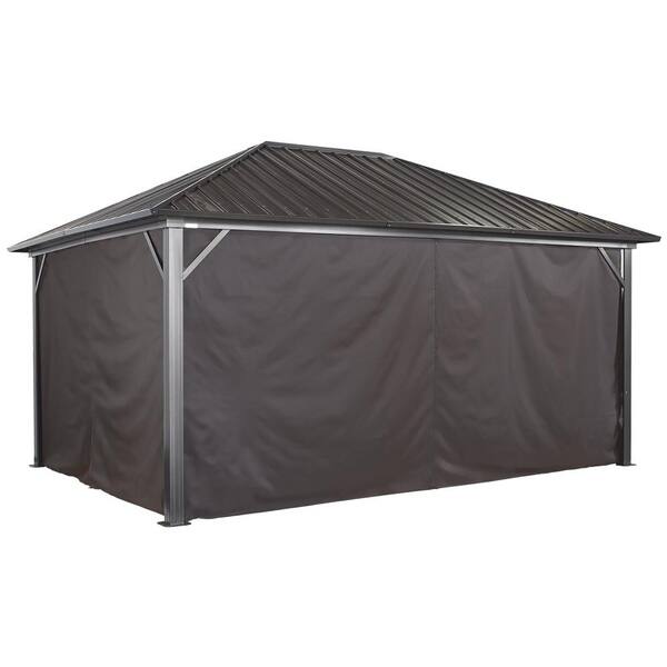 Shop Curtains For Genova 12 X 16 Ft Brown Gazebo Not Included