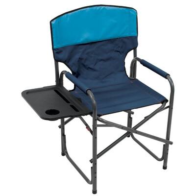 RIO Gear Broadback Compact Fold Directors Chair - Blue Sky/Navy