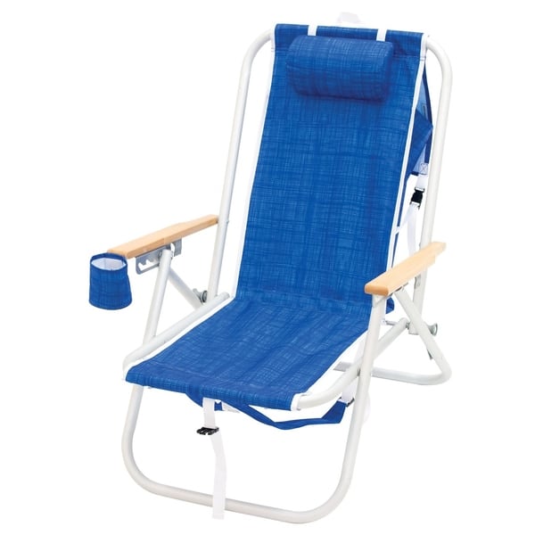 Shop Rio Gear 4 Position Aluminum Backpack Chair Blue Free