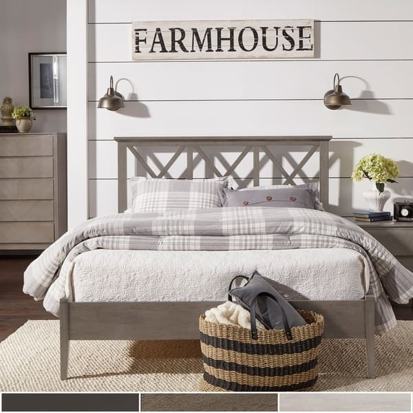 Shop Jeremiah Antique Finish Lattice Pattern Platform Bed By