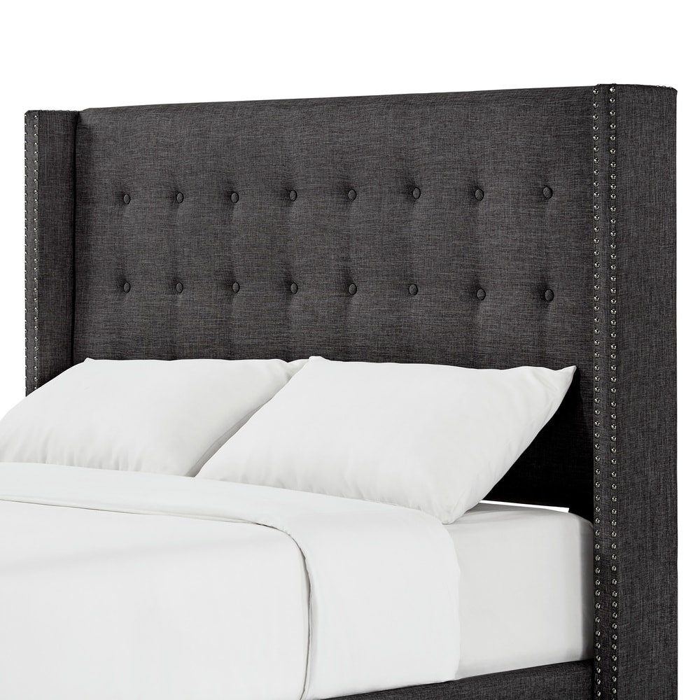 Melina Linen Tufted Wingback Headboard by iNSPIRE Q Bold