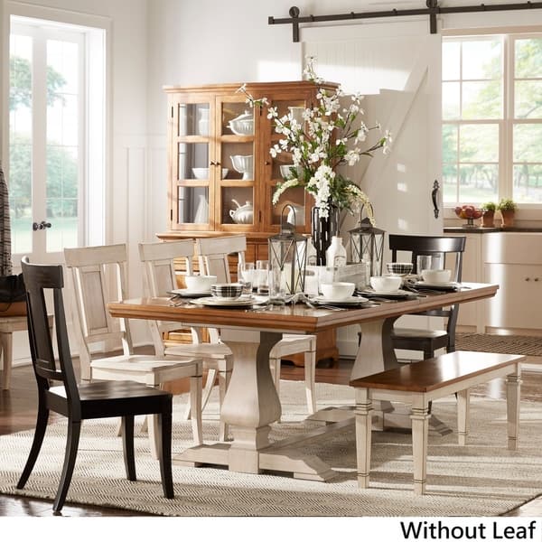 Eleanor Oak Finish 86 104 Inch Dining Table With Leaf By 86 104 Inch Dining Table With Leaf