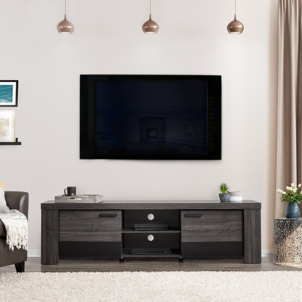 Shop Carbon Loft Montague Distressed Two Tone Chunky Tv Bench On