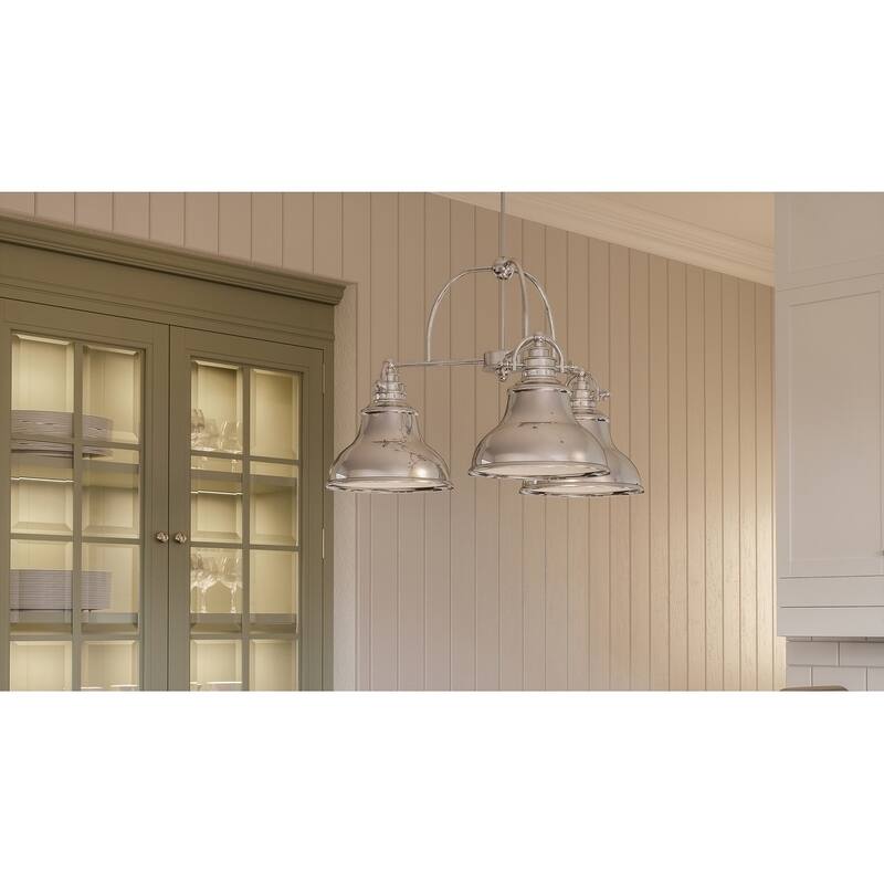 Porch & Den Hannan Silver 3-light Chandelier