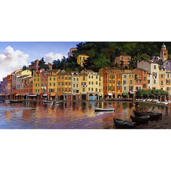 Hava 'Portofino' Large Canvas Art Canvas