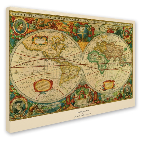 Aged Vintage World Map Texture And Art Print Home Decor Wall Art Poster C