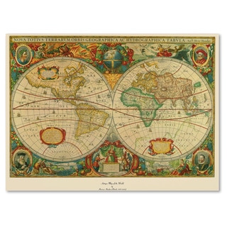 Old World Map Painting on Canvas - Overstock Shopping - Top Rated ...