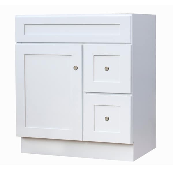 Shop White 30-inch x 21-inch Shaker Bathroom Vanity - Free ...