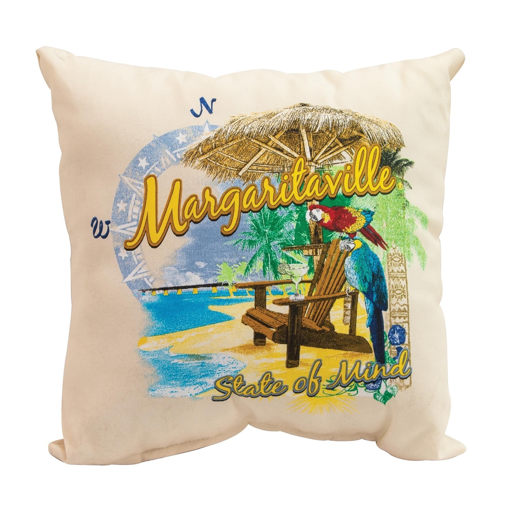 Margaritaville Set of 2 Outdoor Double Sided Decorative Throw Pillows