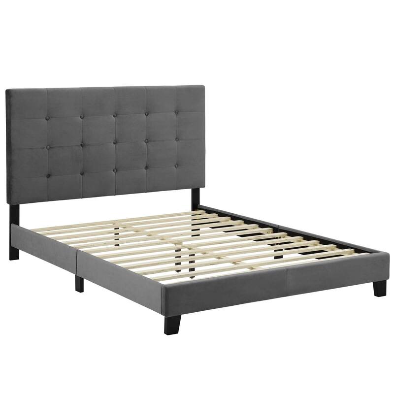 Copper Grove Chuhuiv Queen Button-tufted Upholstered Platform Bed