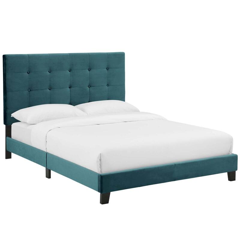 Copper Grove Chuhuiv Queen Button-tufted Upholstered Platform Bed - Sea Blue