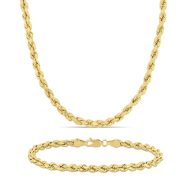 14k Solid Yellow Gold 2mm Flat Open Wheat Chain Necklace with Lobster Claw Clasp American Set Co