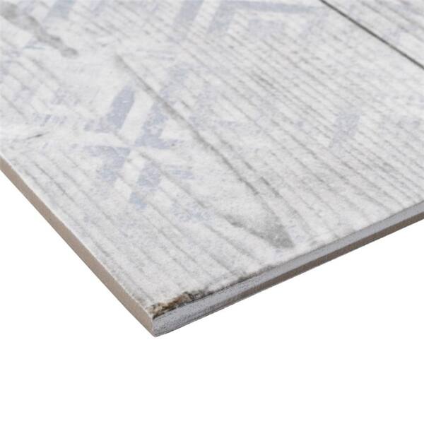 Shop Somertile 12 25x12 25 Inch Silla Wood Decor White Porcelain