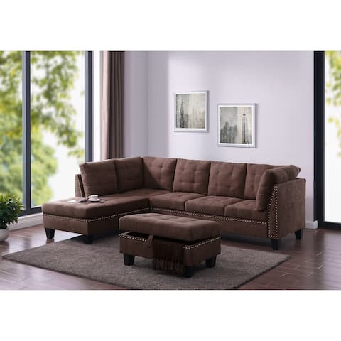 Black Microfiber Sectional Sofas Online At Our Best Caldera Microfiber Sectional
