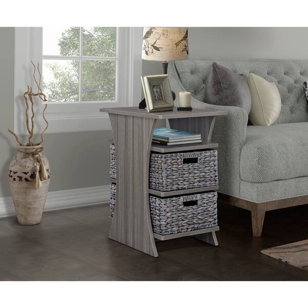 Shop All In 1 Side Table With Storage Basket On Sale Overstock 27679116