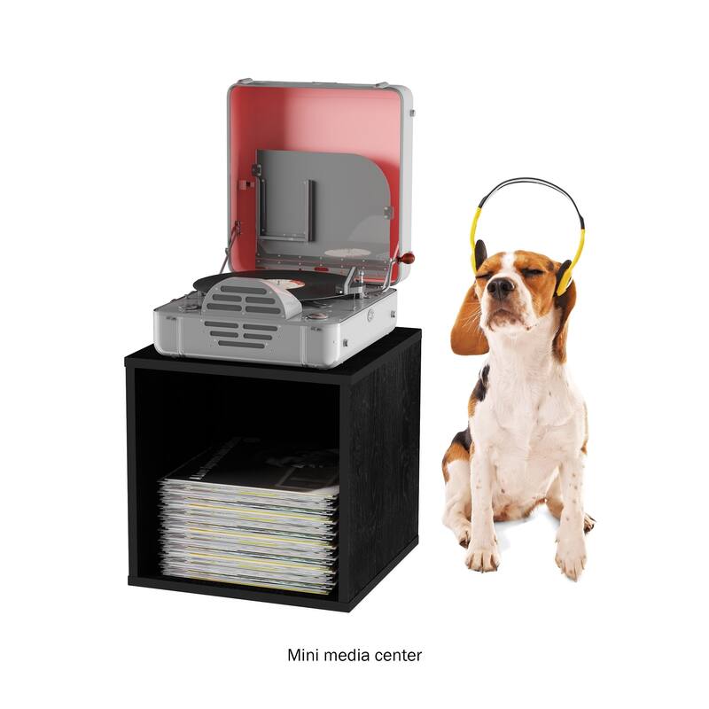 End Table- Stackable Contemporary Minimalist Modular Cube Accent Table or Shadowbox by Lavish Home