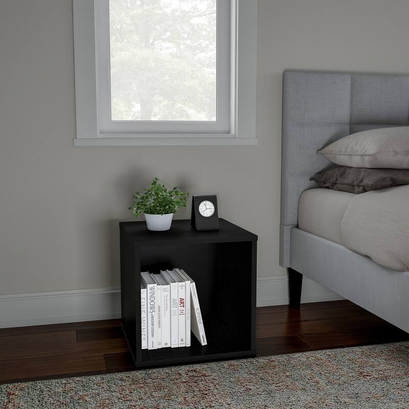 End Table- Stackable Contemporary Minimalist Modular Cube Accent Table or Shadowbox by Lavish Home