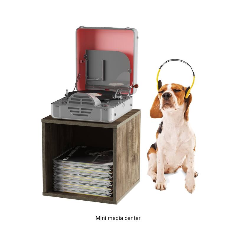 End Table- Stackable Contemporary Minimalist Modular Cube Accent Table or Shadowbox by Lavish Home