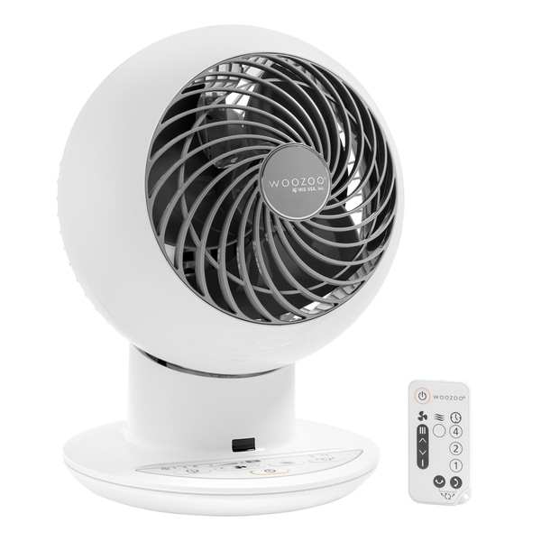 Shop Woozoo SC15T Globe Oscillating Circulating Fan With Remote, White