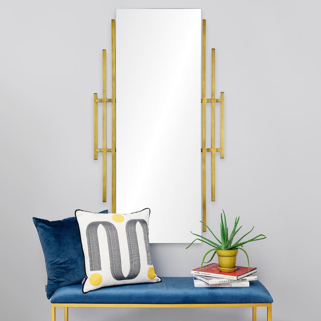 Carson Carrington Ubyn Irregular Antique Brass Painted Mirror