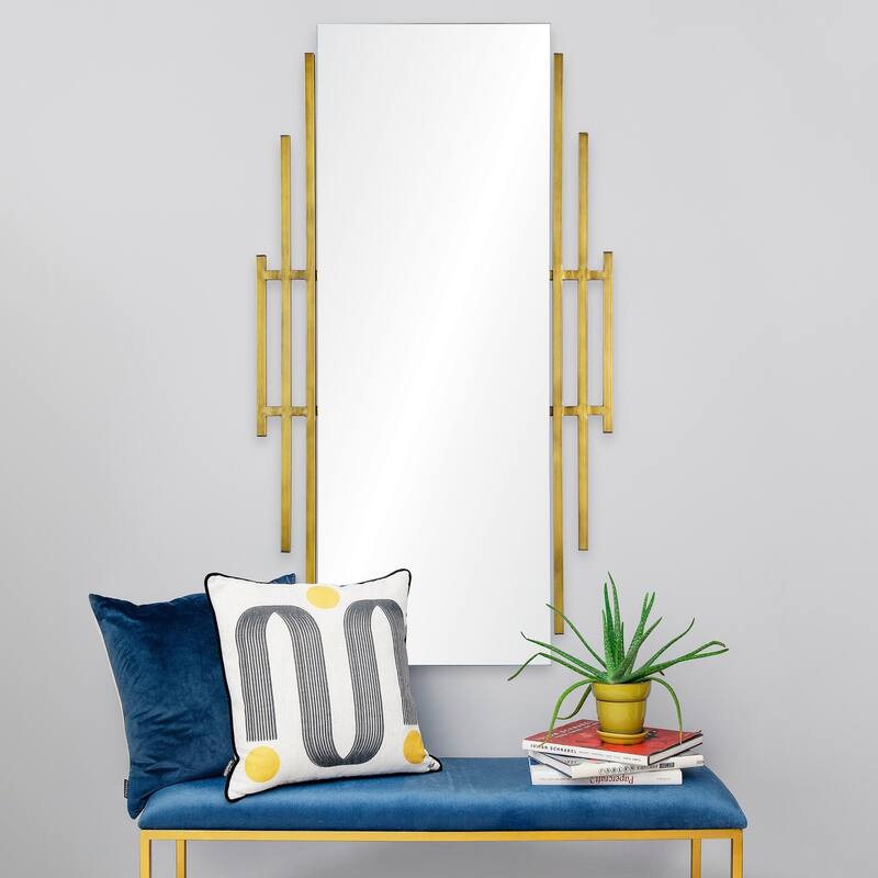 Carson Carrington Ubyn Irregular Antique Brass Painted Mirror