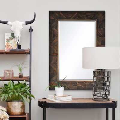 Strick & Bolton Dark Firwood Mirror