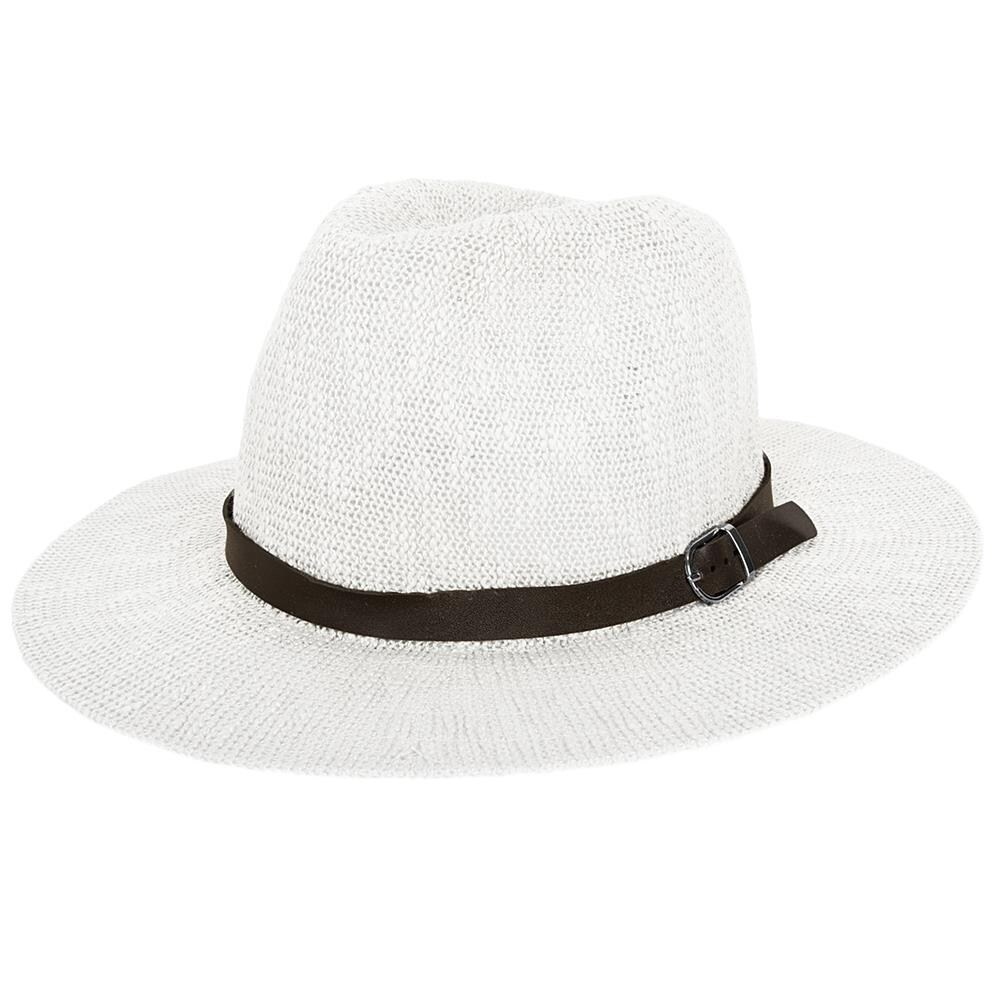 all white fedora hat