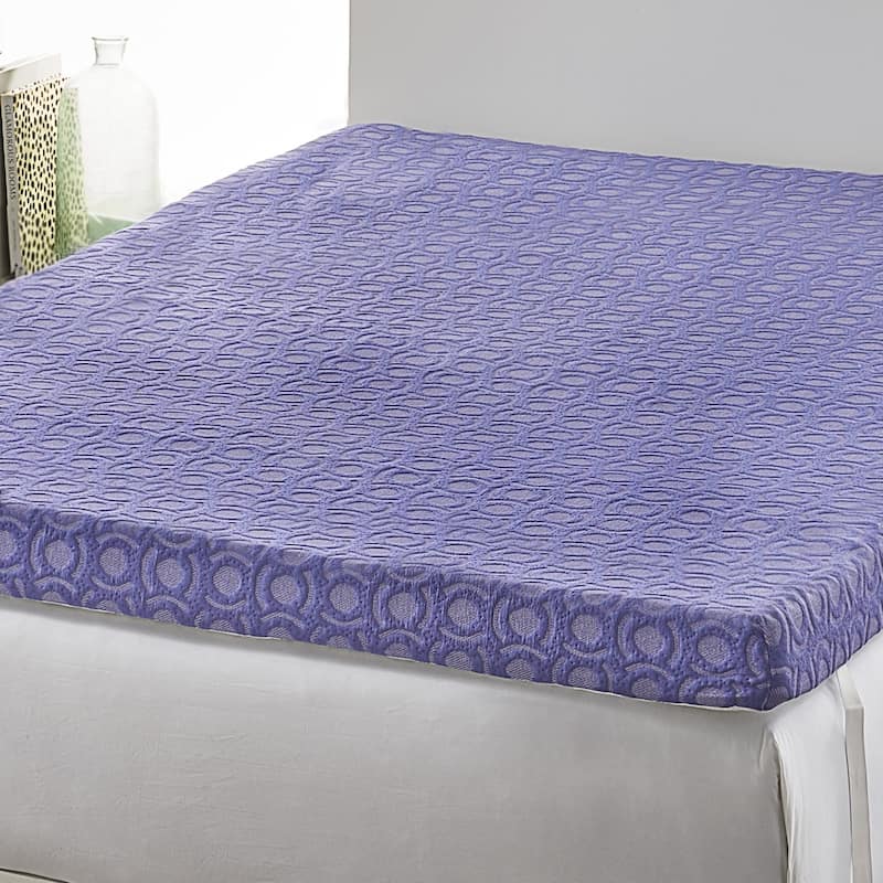 Loftworks 4 inch Supreme Memory Foam Mattress Topper with Medium Firm Support & 5 Zone Design