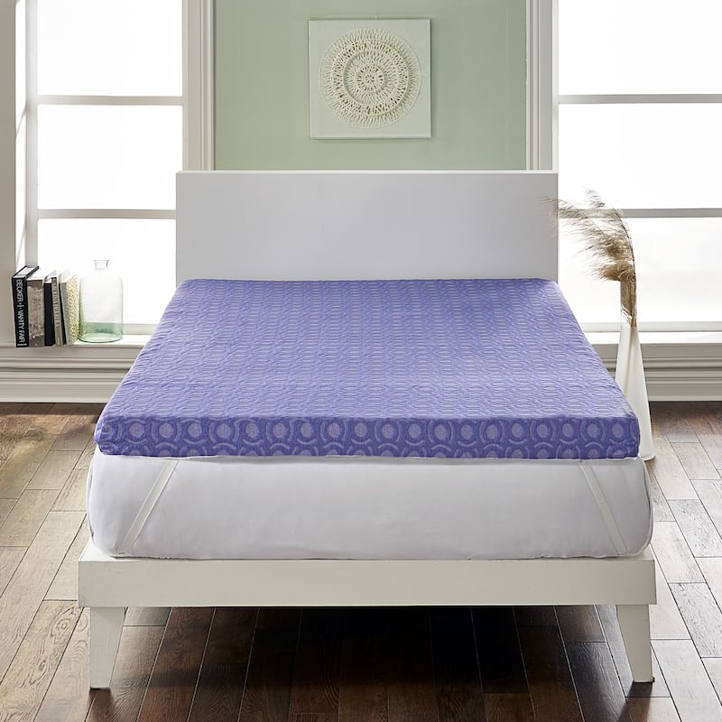 Loftworks 4 inch Supreme Memory Foam Mattress Topper with Medium Firm Support & 5 Zone Design - Full