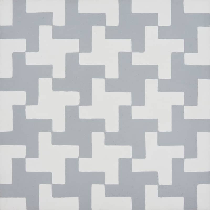 Handmade Souss in Grey and White Cement Tile, Pack of 12 (Morocco)