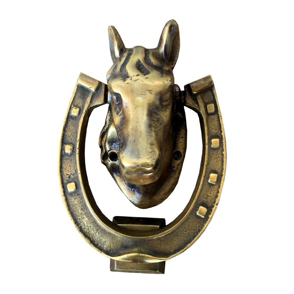 Shop Handmade Brasso Vintage Horse Head Brass Door Knocker With