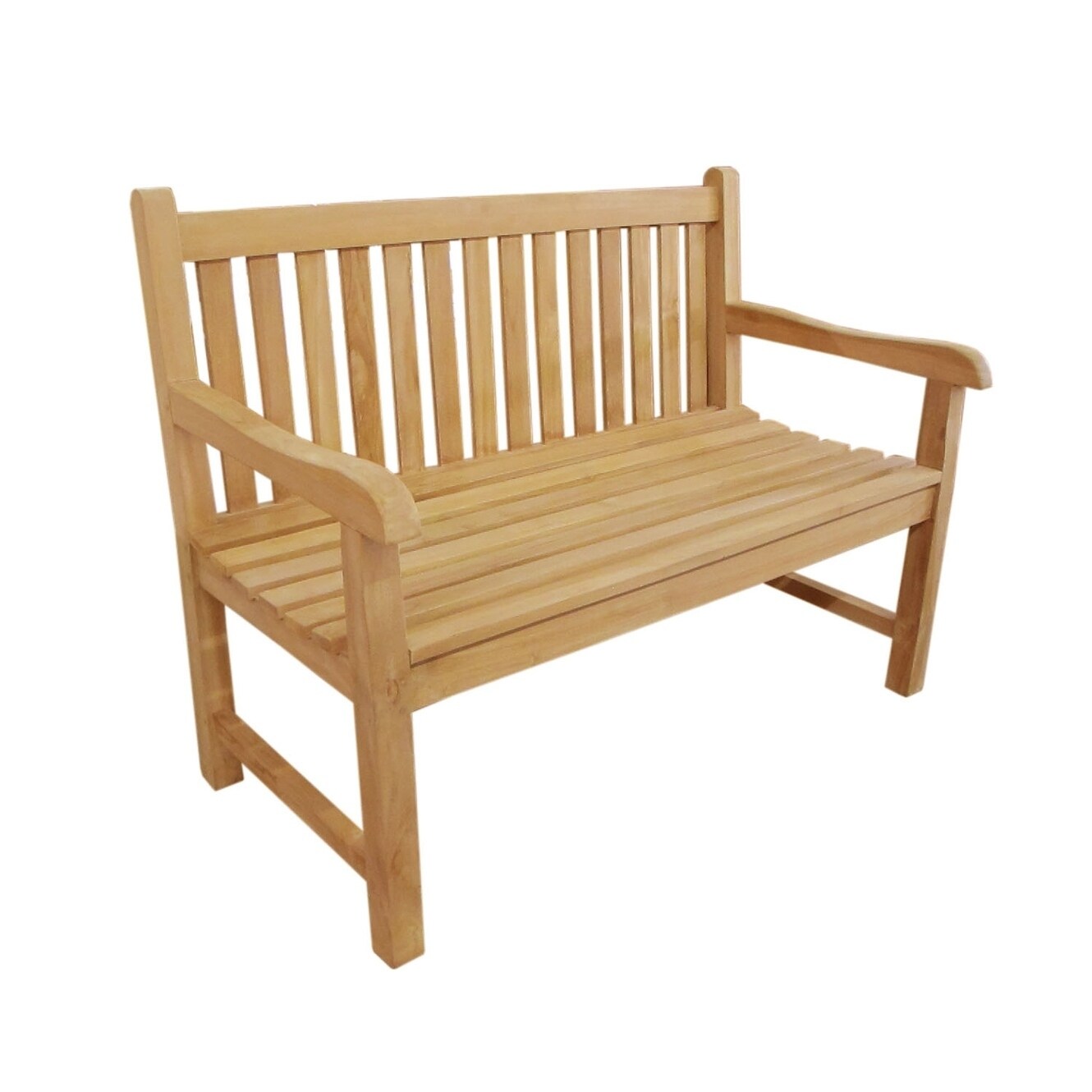 Shop Antique Solid Teak Wood Riverside 2 Seater Outdoor Bench