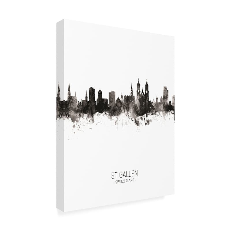 Michael Tompsett 'St Gallen Switzerland Skyline Portrait II' Canvas Art