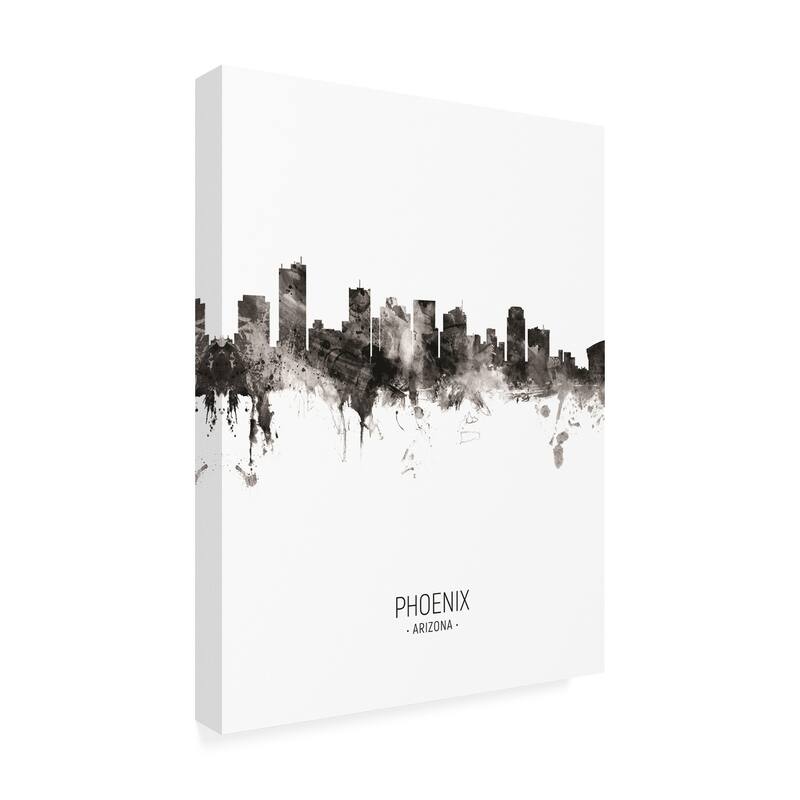 Michael Tompsett 'Phoenix Arizona Skyline Portrait II' Canvas Art - On ...