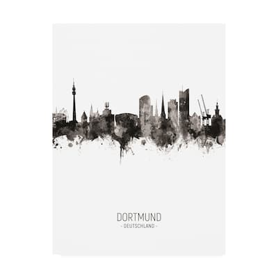 Michael Tompsett 'Dortmund Germany Skyline Portrait II' Canvas Art