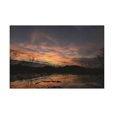 Kurt Shaffer Photographs 'November Sunset Reflection' Canvas Art