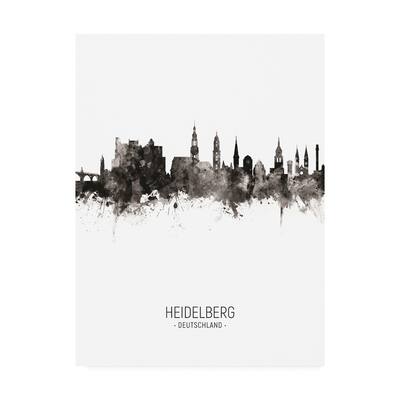 Michael Tompsett 'Heidelberg Germany Skyline Portrait II' Canvas Art
