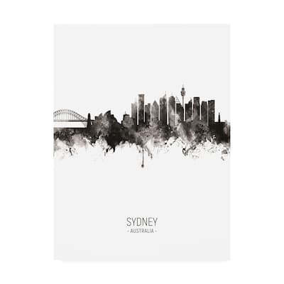 Michael Tompsett 'Sydney Australia Skyline Portrait II' Canvas Art