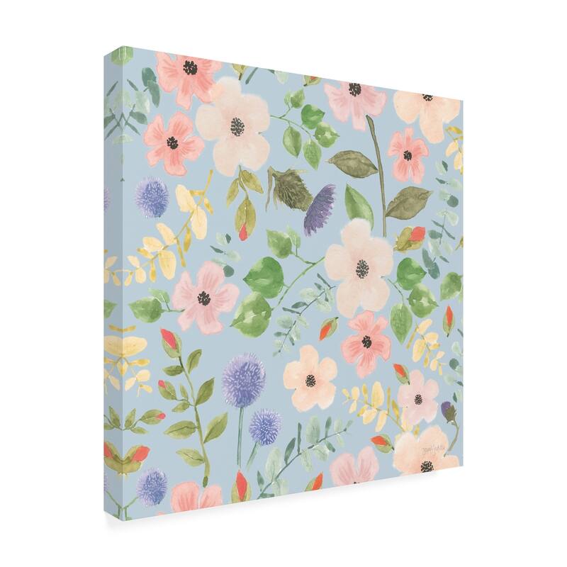 Jenaya Jackson 'Spring Sentiments Pattern VIIIA' Canvas Art - Bed Bath ...