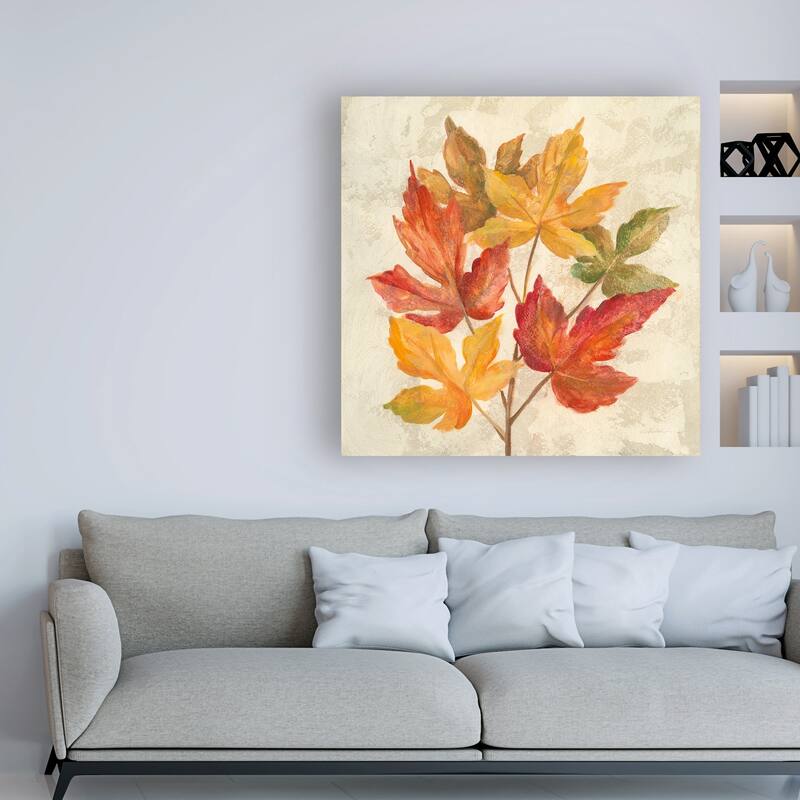 Silvia Vassileva 'November Leaves IV' Canvas Art