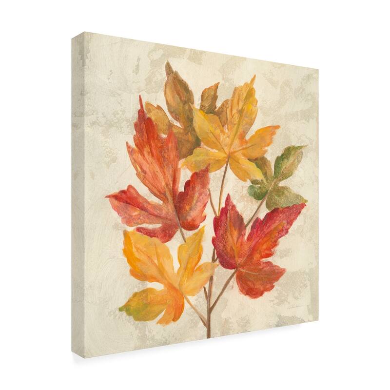 Silvia Vassileva 'November Leaves IV' Canvas Art