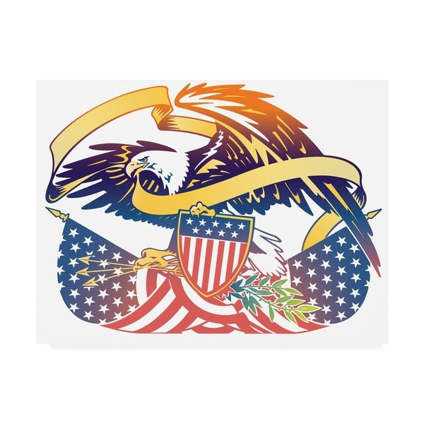 David Chestnutt American Eagle Flag Canvas Art