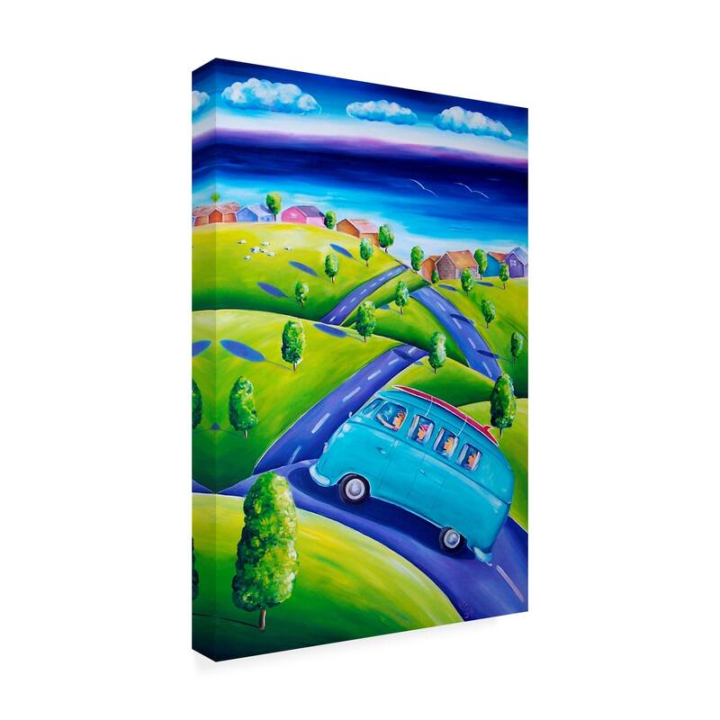 Deborah Broughton 'Surf Weekend away' Canvas Art