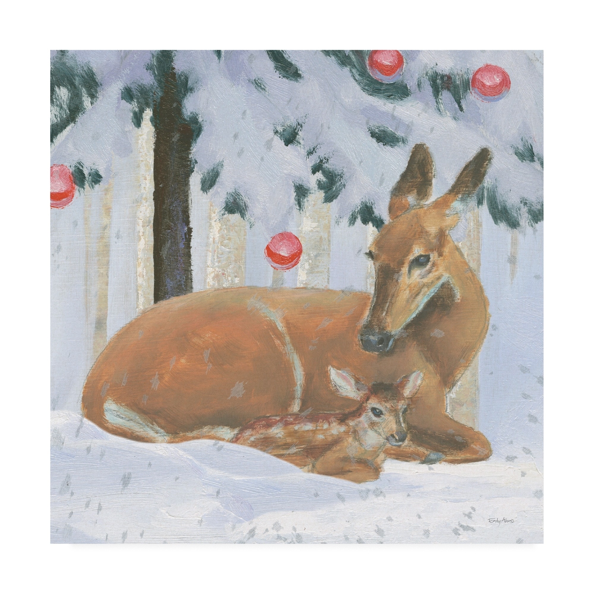 Emily Adams 'Christmas Critters Bright VIII' Canvas Art