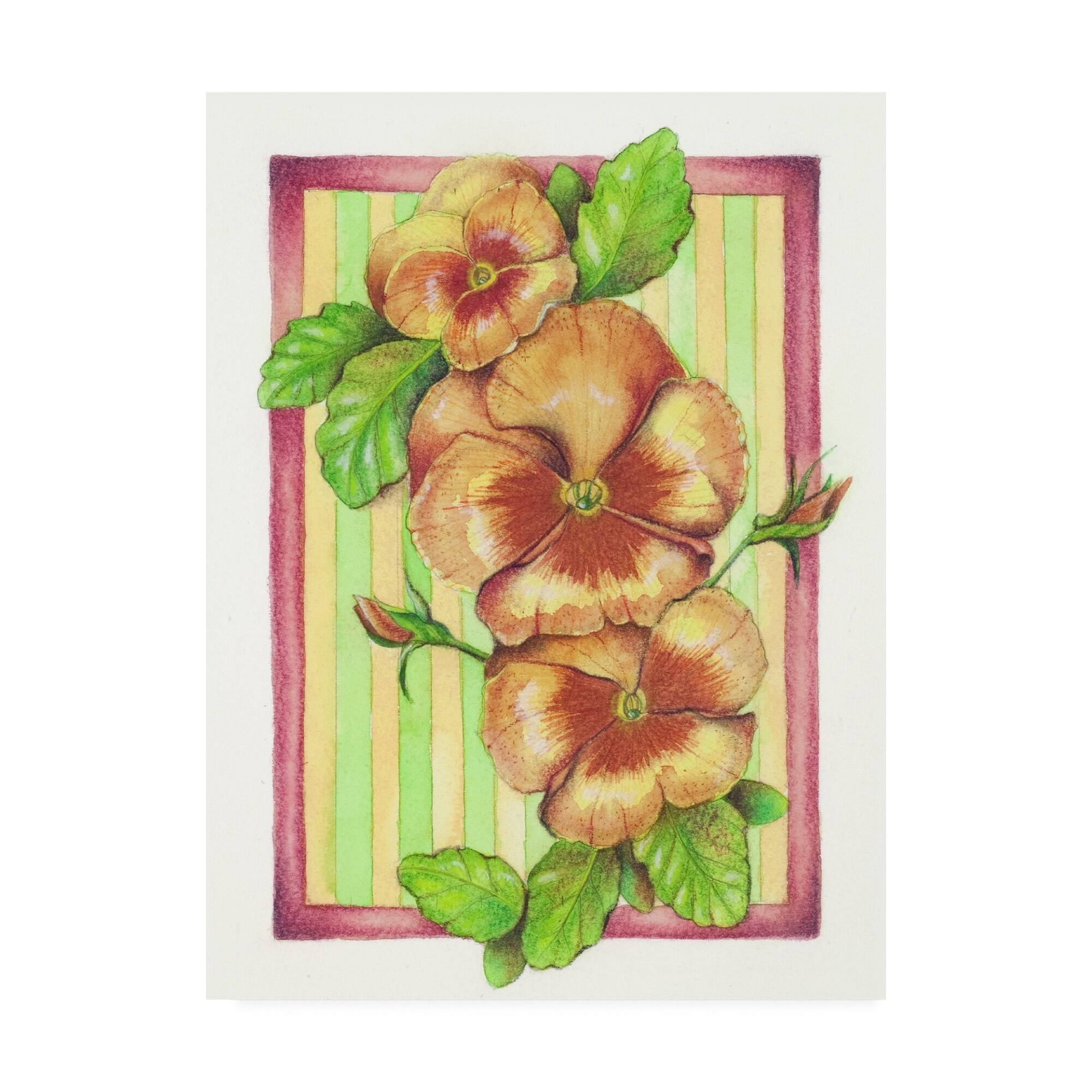 Deborah Kopka 'Pansies On White' Canvas Art Bed Bath & Beyond 27702533