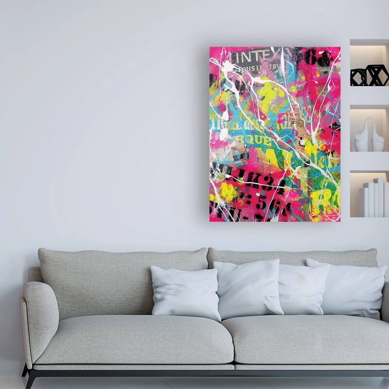 David Drioton 'Splatter Graffiti' Canvas Art