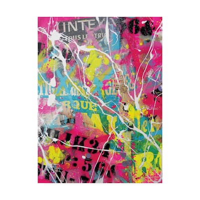 David Drioton 'Splatter Graffiti' Canvas Art