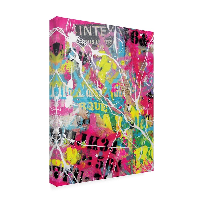 David Drioton 'Splatter Graffiti' Canvas Art