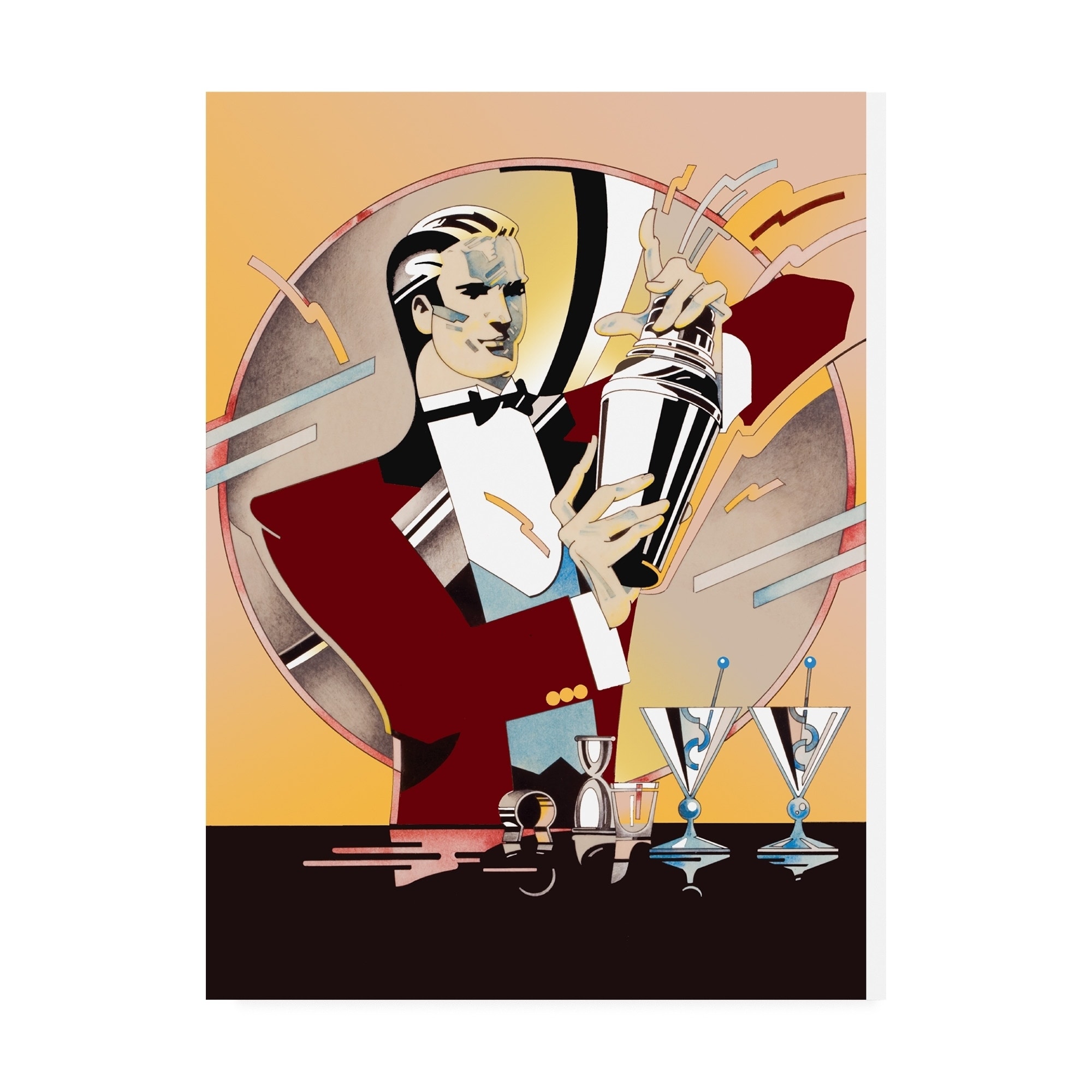 David Chestnutt 'Tending Bar' Canvas Art