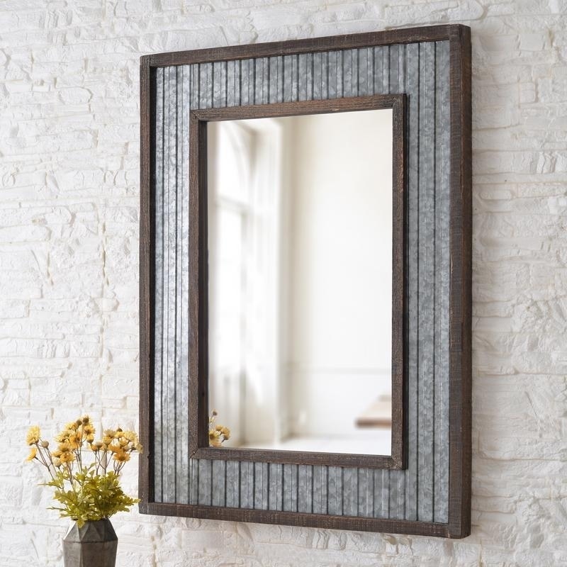 galvanized frame mirror